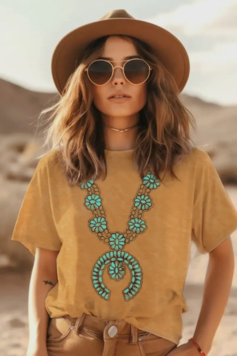 Squash Blossom Mustard Mineral Graphic Tee