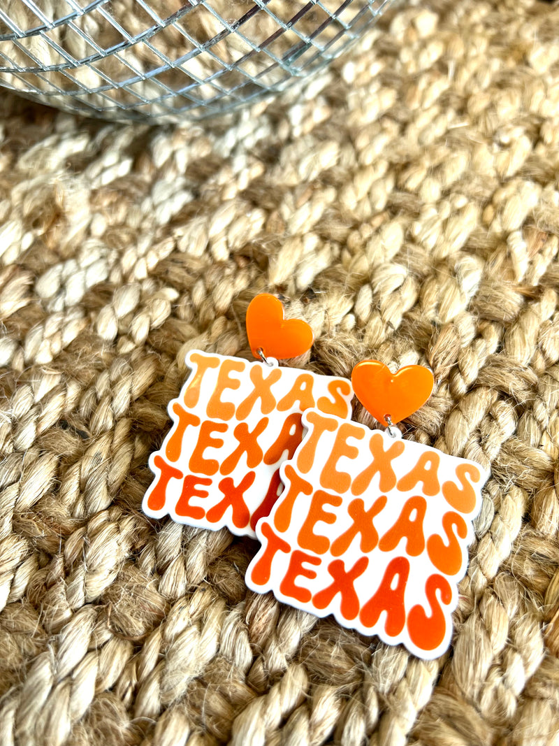 Texas Orange Earrings