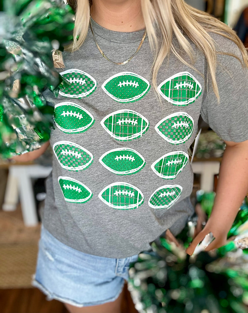 Hawk Stacked Football Tee