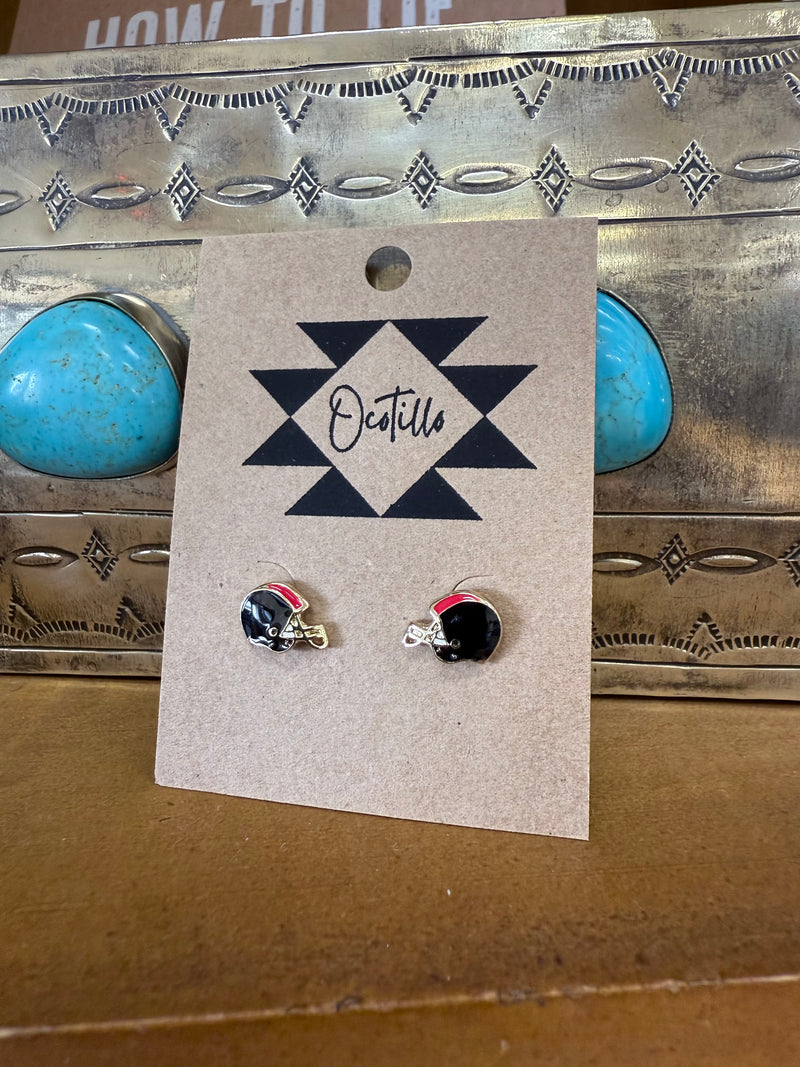 Mini Red/Blk Helmet Studs