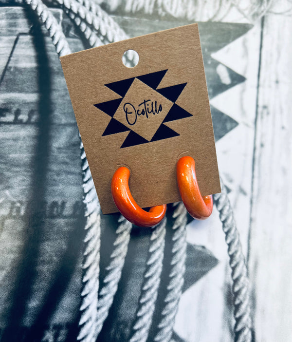 Small Orange Hoops