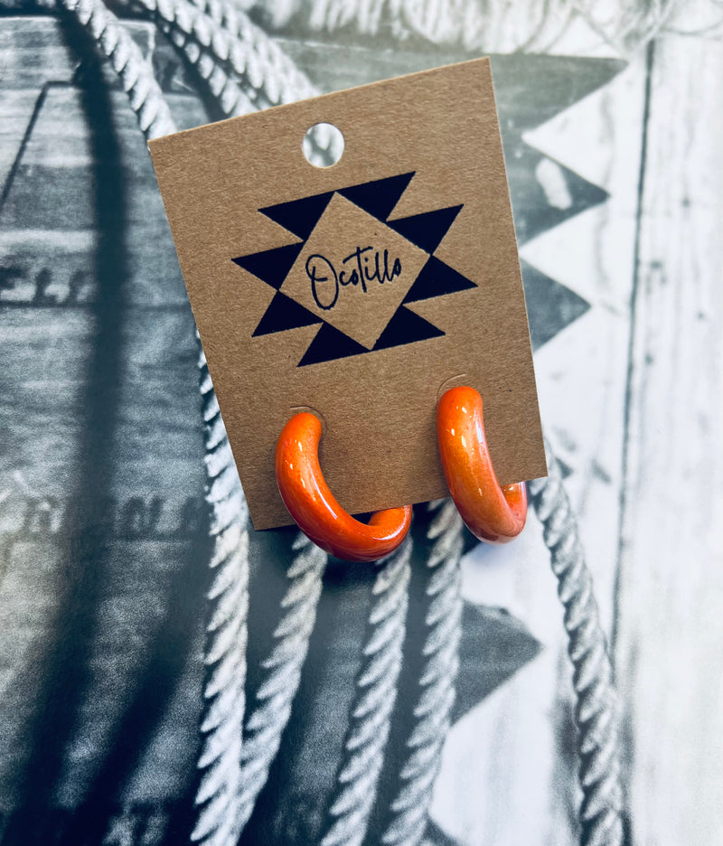 Small Orange Hoops