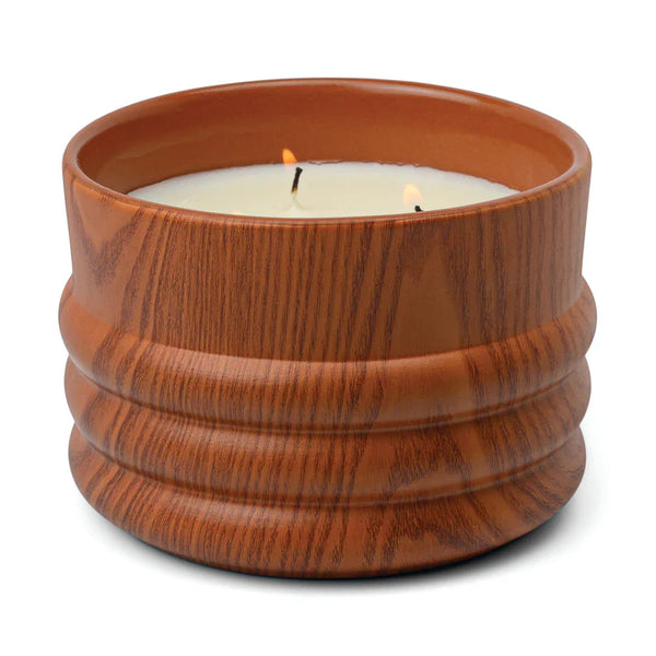 Paddywax-Grain Wood Ceramic Candle- Redwood & Amber