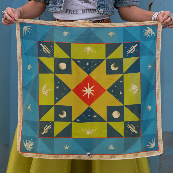 Fringe Scarves- Quilted Desert Bandana