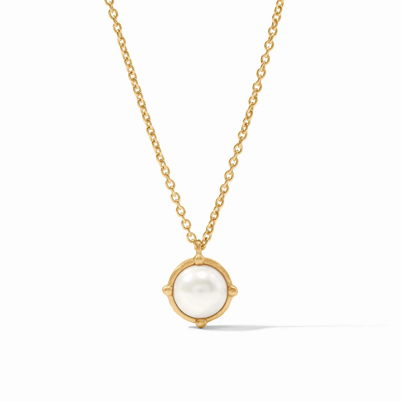 Julie Vos- Honeybee Solitaire Necklace- Gold- Pearl