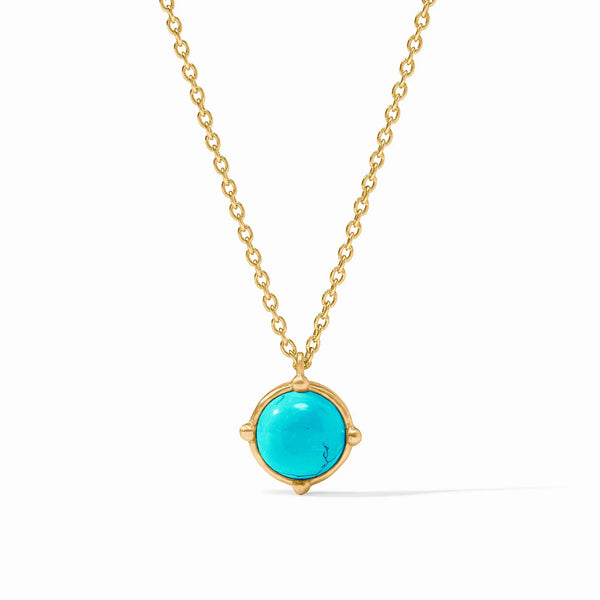 Julie Vos- Honeybee Solitaire Necklace- Turquoise