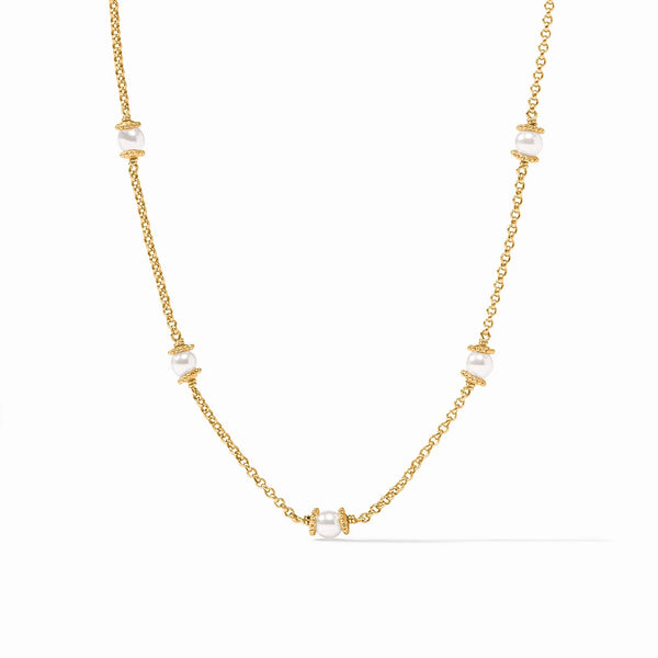 Julie Vos- Hydra Delicate Station Necklace- Pearl