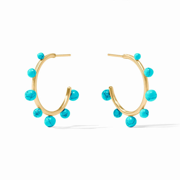 Julie Vos- Hydra Stone Hoop- Turquoise M