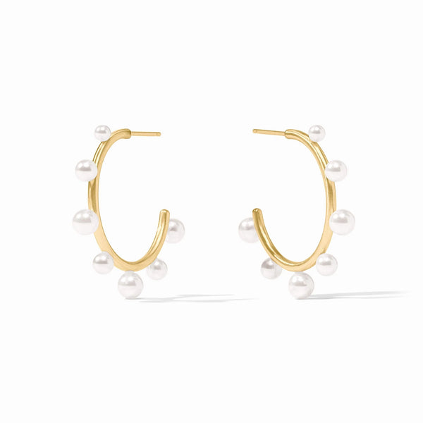 Julie Vos- Hydra Stone Hoop- Pearl M