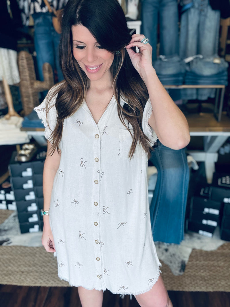 Linen & Bows Dress