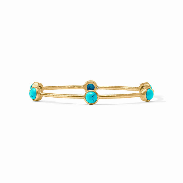 Julie Vos- Milano Luxe Bangle- Gold- Turquoise-M