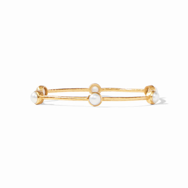 Julie Vos- Milano Luxe Bangle- Gold- Pearl