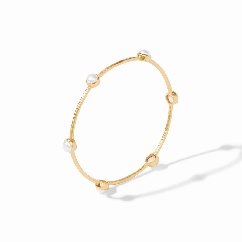 Julie Vos- Milano Luxe Bangle- Gold- Pearl