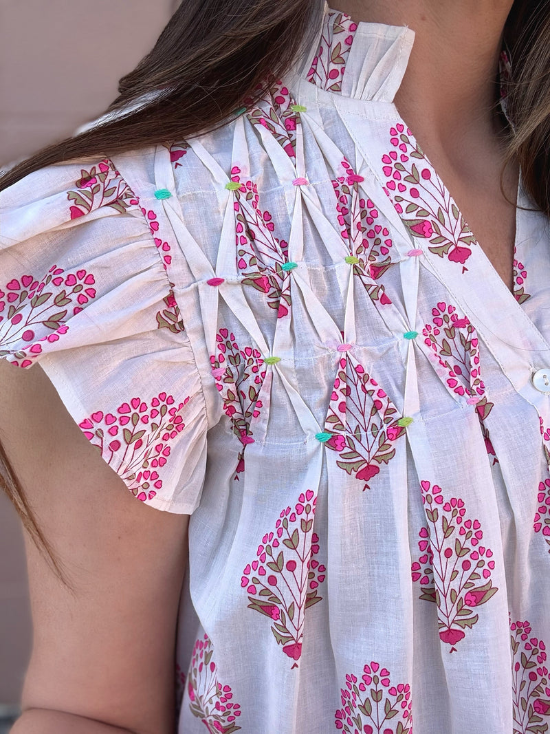 Selma Flower Print Top