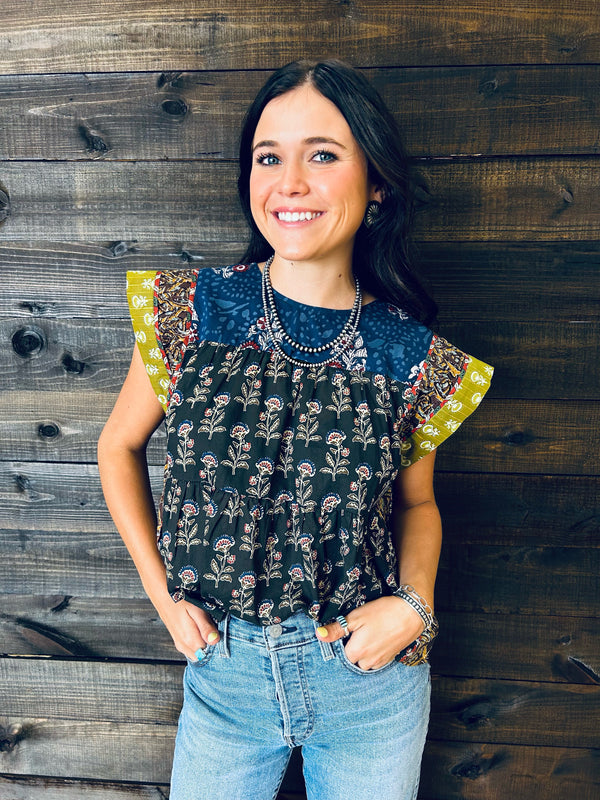 Lovington Floral Print Top