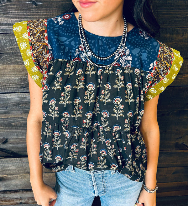 Lovington Floral Print Top