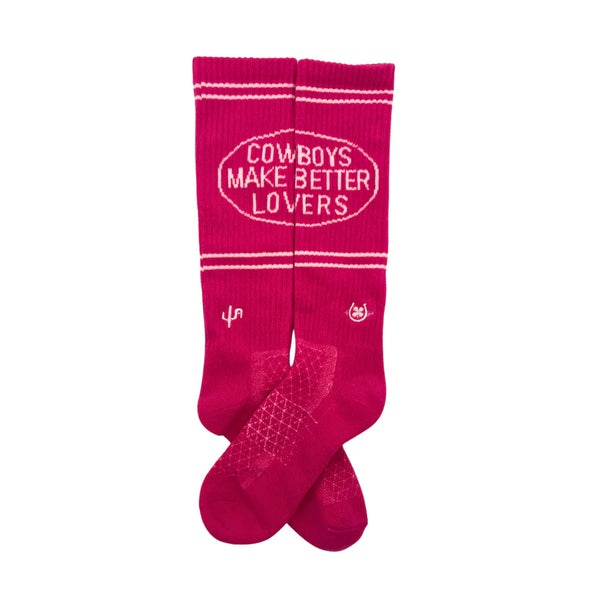 Lucky Chuck- Cactus Alley Cowboys Lover Pink Socks