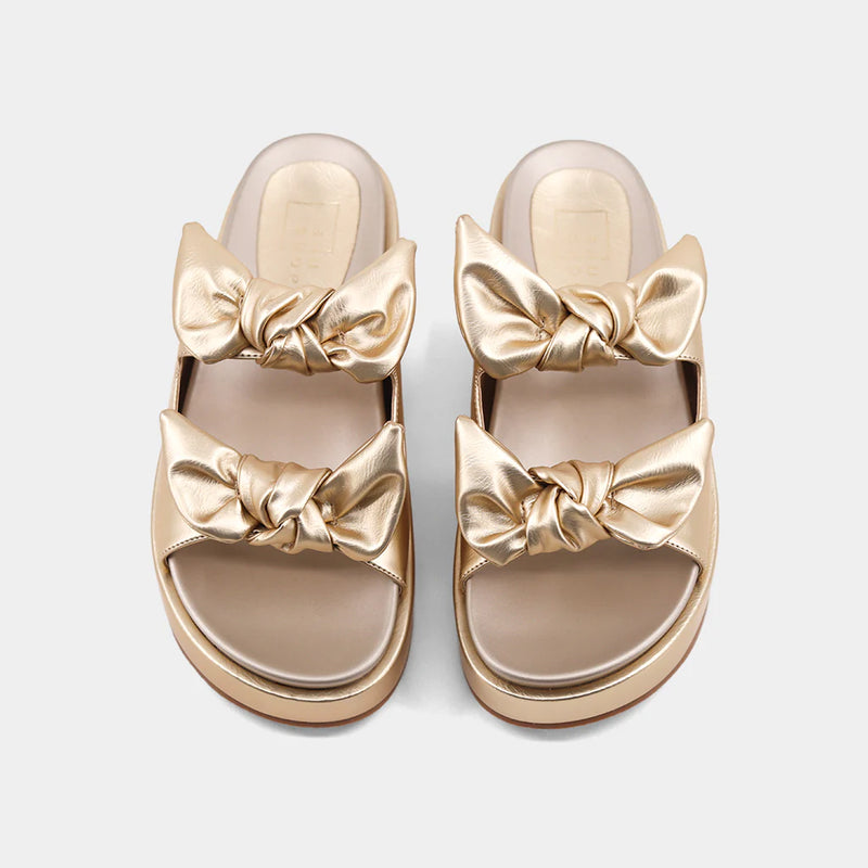 Shu Shop KiKi Gold Metallic Platform Sandals