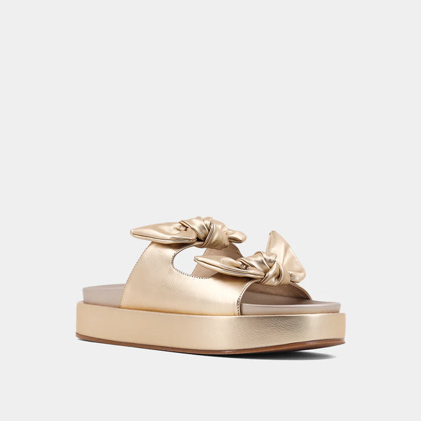 Shu Shop KiKi Gold Metallic Platform Sandals