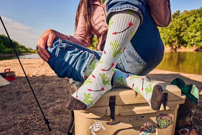 Lucky Chuck- Cowboy Compass Boot Socks