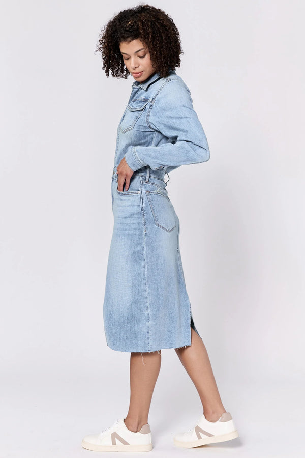 Dear John- Lulu Monterrey Fray Hem Denim Dress