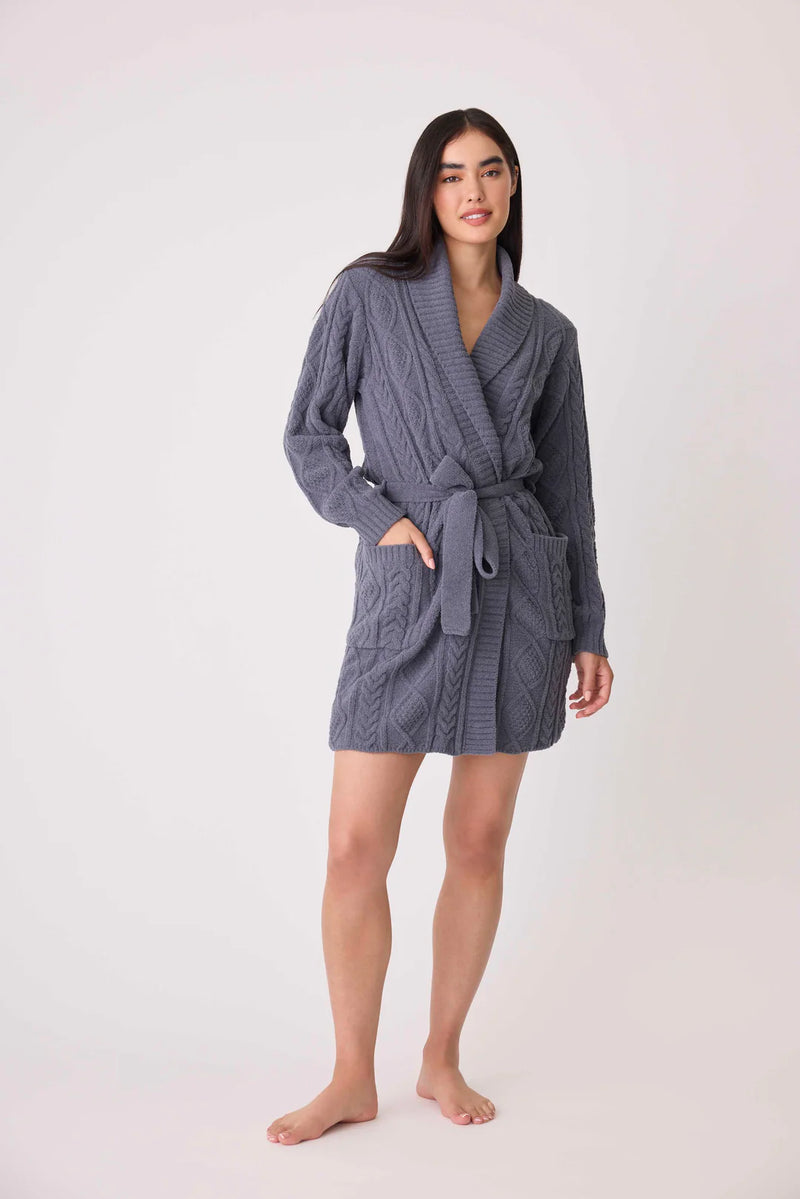 P.J. Salvage Cable Knit Textured Robe