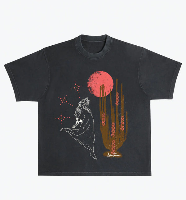 Allie Falcon- Sonoran Moon Dance Boyfriend Tee