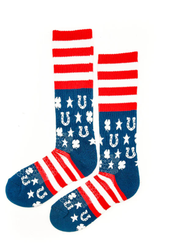 Lucky Chuck- Stars and Stripes Performance Socks