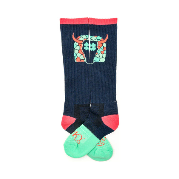 Lucky Chuck- Clover Steer Head Performance Socks