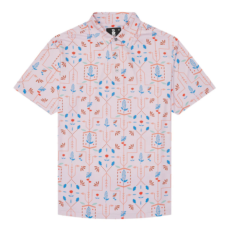 Raised By Coyotes- Wildflowers Golf Polo