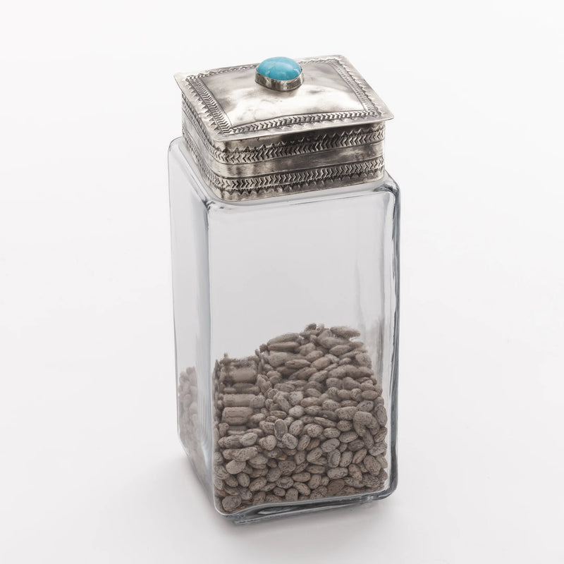 J. Alexander- Large Glass Bottom Canister