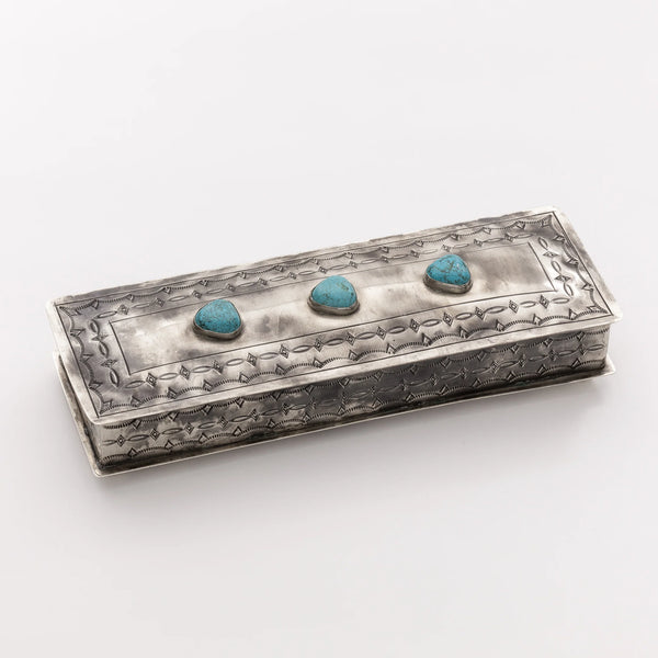 J. Alexander- Long Stamped Three Stone Box