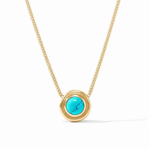 Julie Vos- Wave Stone Delicate Necklace- Turquoise