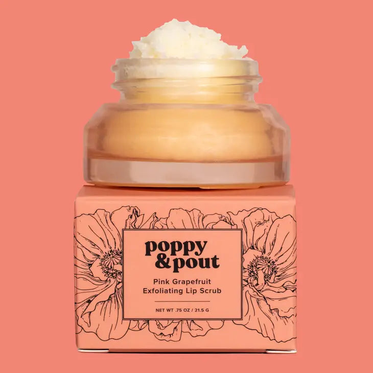 Poppy & Pout Lip Scrub- Pink Grapefruit