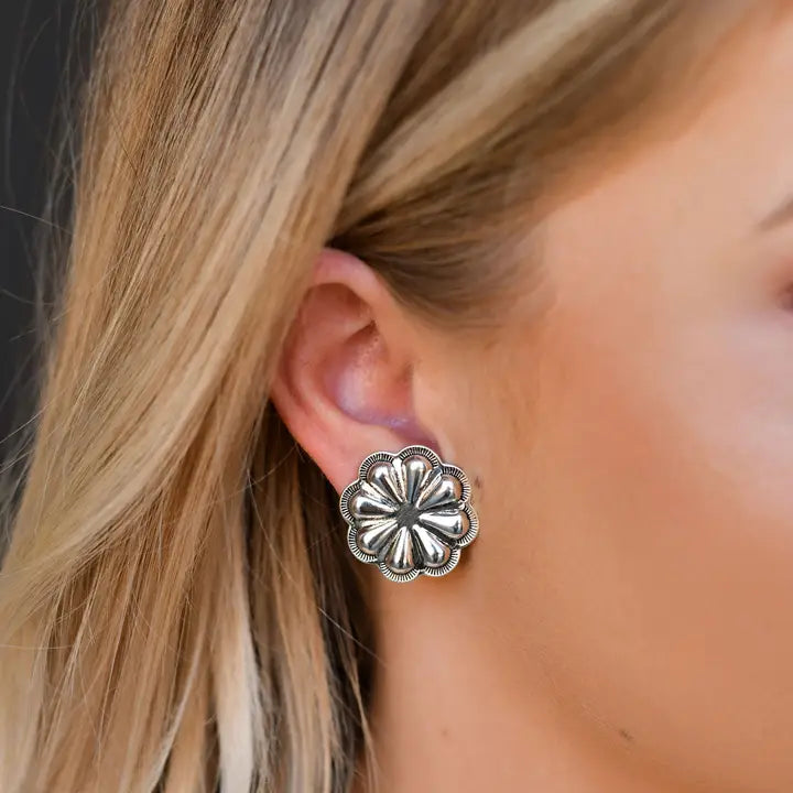 West & Co. Burnished Flower Studs