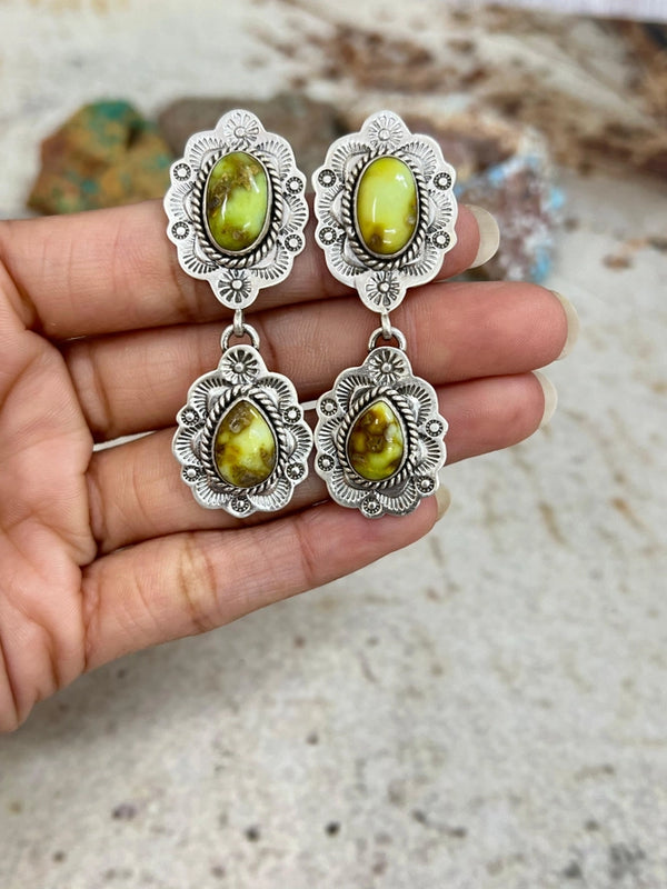 Sterling Silver Palomino Post Dangle Earrings