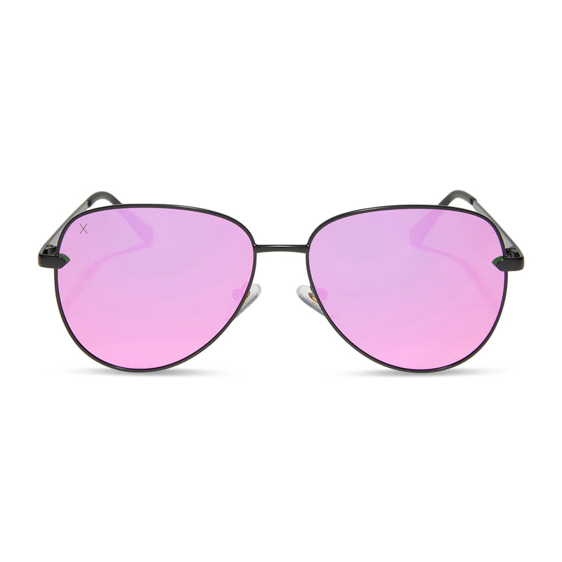 Dime- Abbot Matte Black + Pink Mirror Polarized