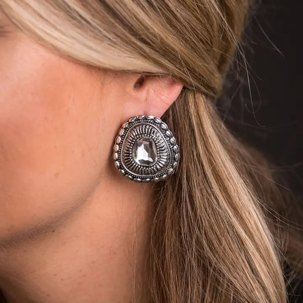 West & Co- Rhinestone Post Earring