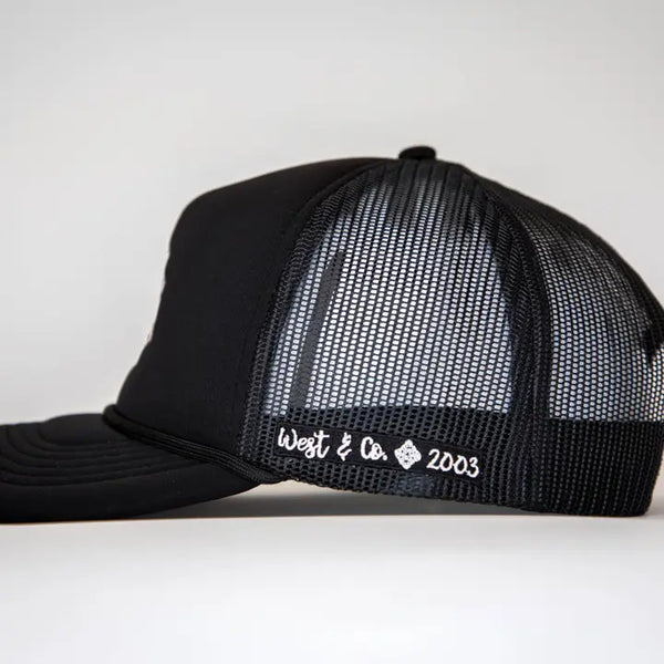 West & Co- Embroidered Aztec Black Trucker