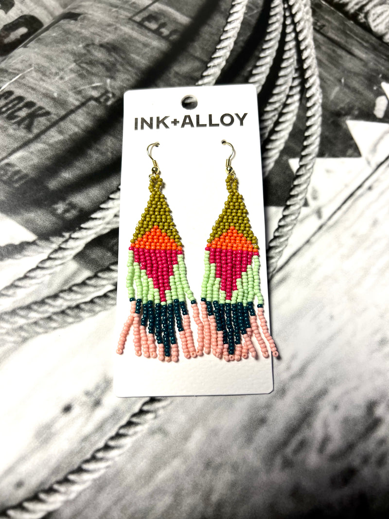 Ink + Alloy Lennon Multi Triangle Earrings