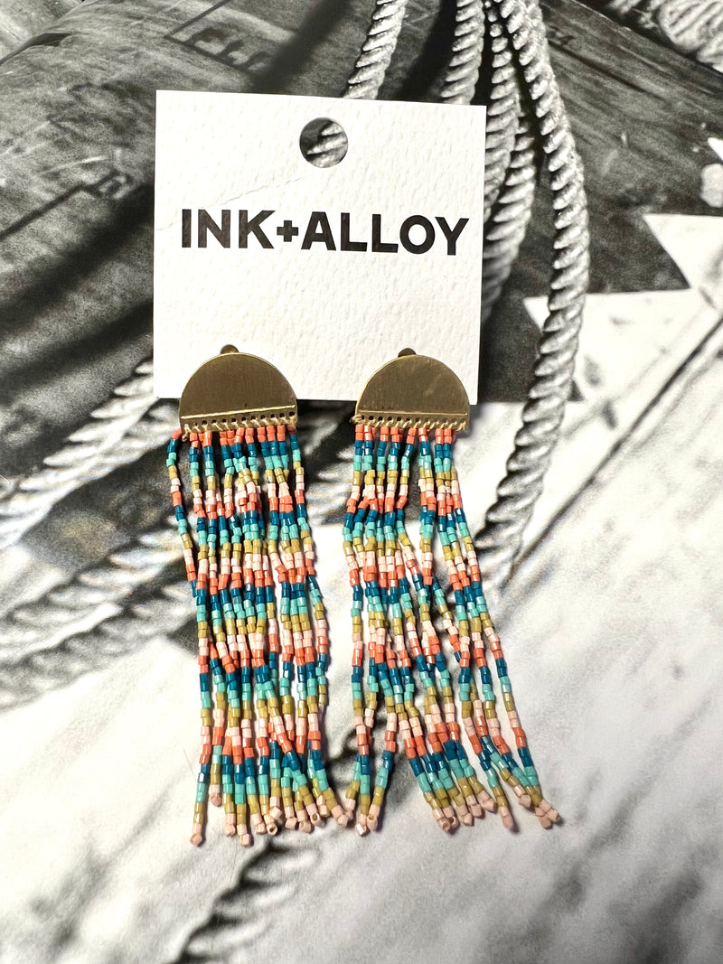 Ink + Alloy Riley Horizontal Striped Earrings