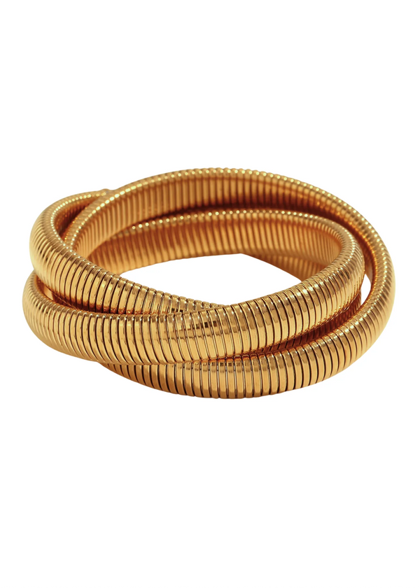 HJane Multi Layer Tube Bracelet Gold