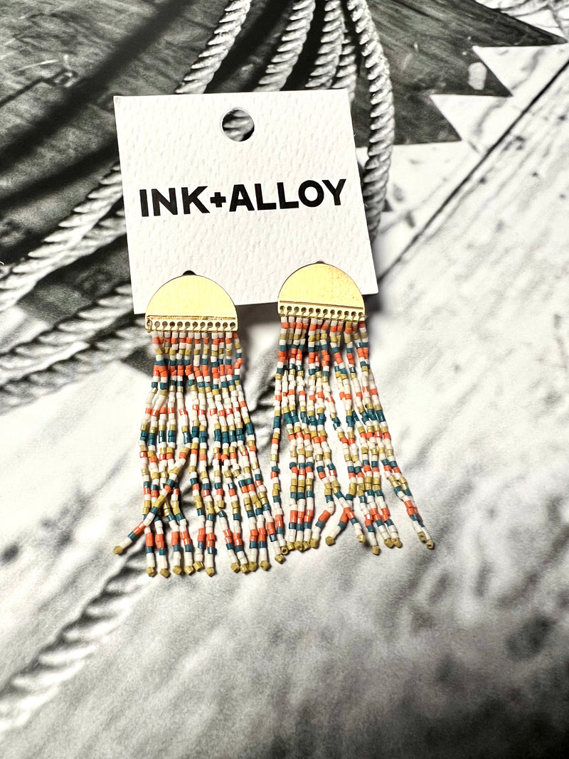 Ink + Alloy Riley Striped Desert Earrings