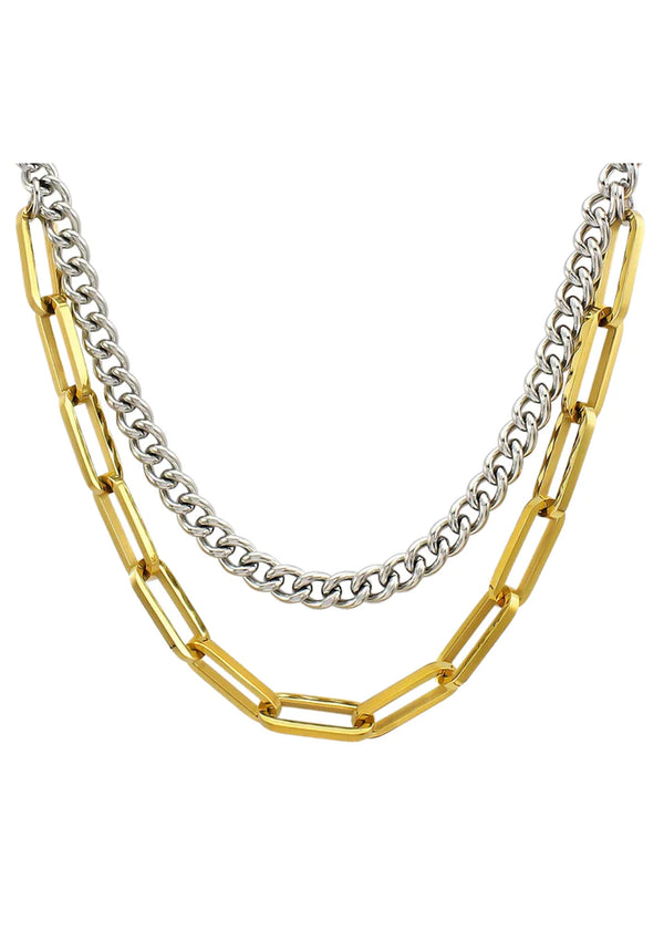 HJane Stacked Two Tone Necklace