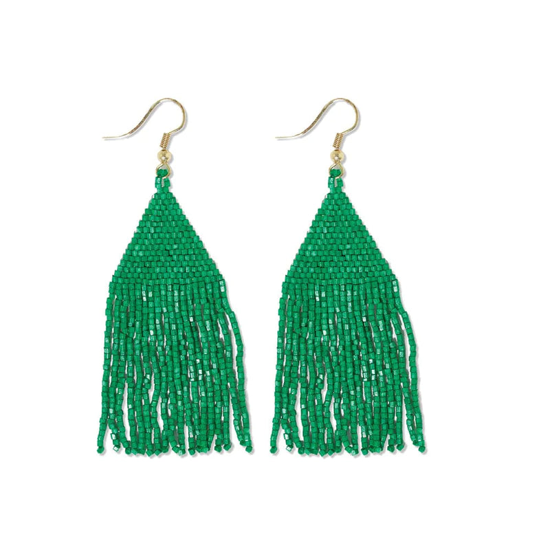 Ink + Alloy Lexie Solid Fringe Earrings Kelly Green