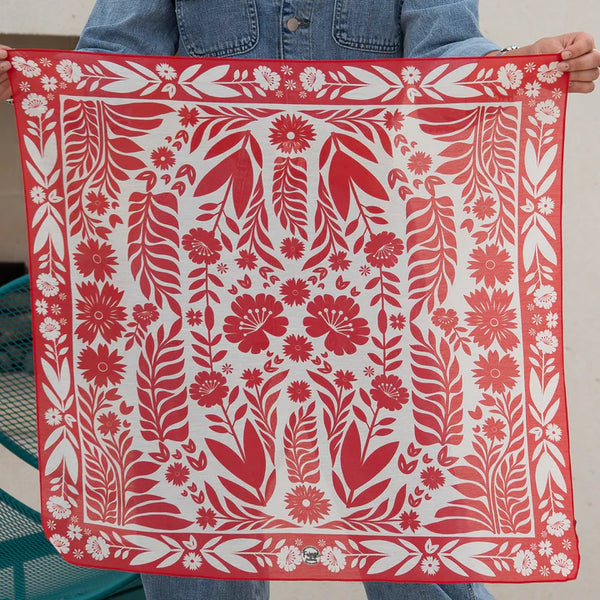 Fringe Scarves- Senorita Bandana Red