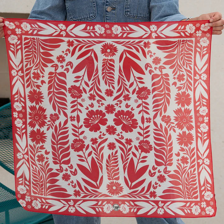 Fringe Scarves- Senorita Bandana Red