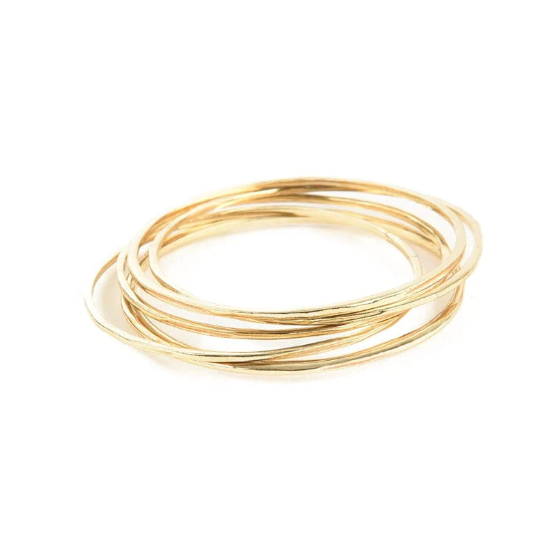 Ink + Alloy Katherine Brass Rounded Bangles