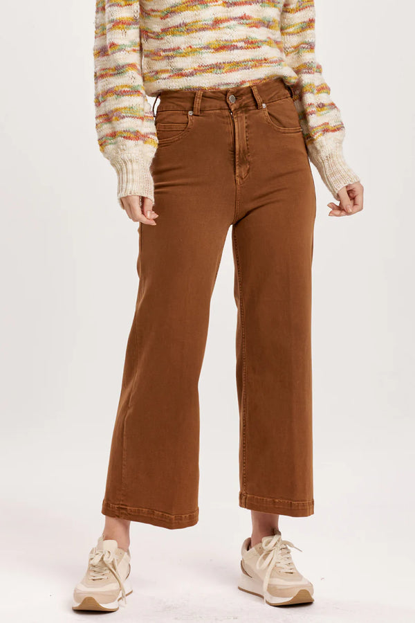 Dear John- Audrey Burnt Sienna Cropped Wide Leg Jeans