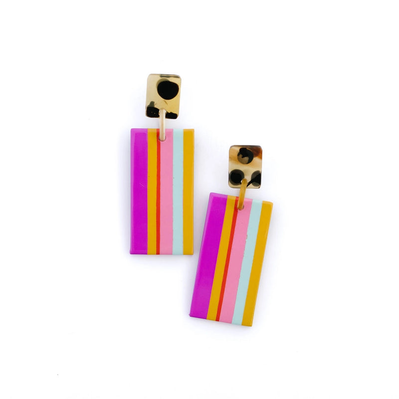 Sunshine Tienda- Magenta Rainbow Earrings